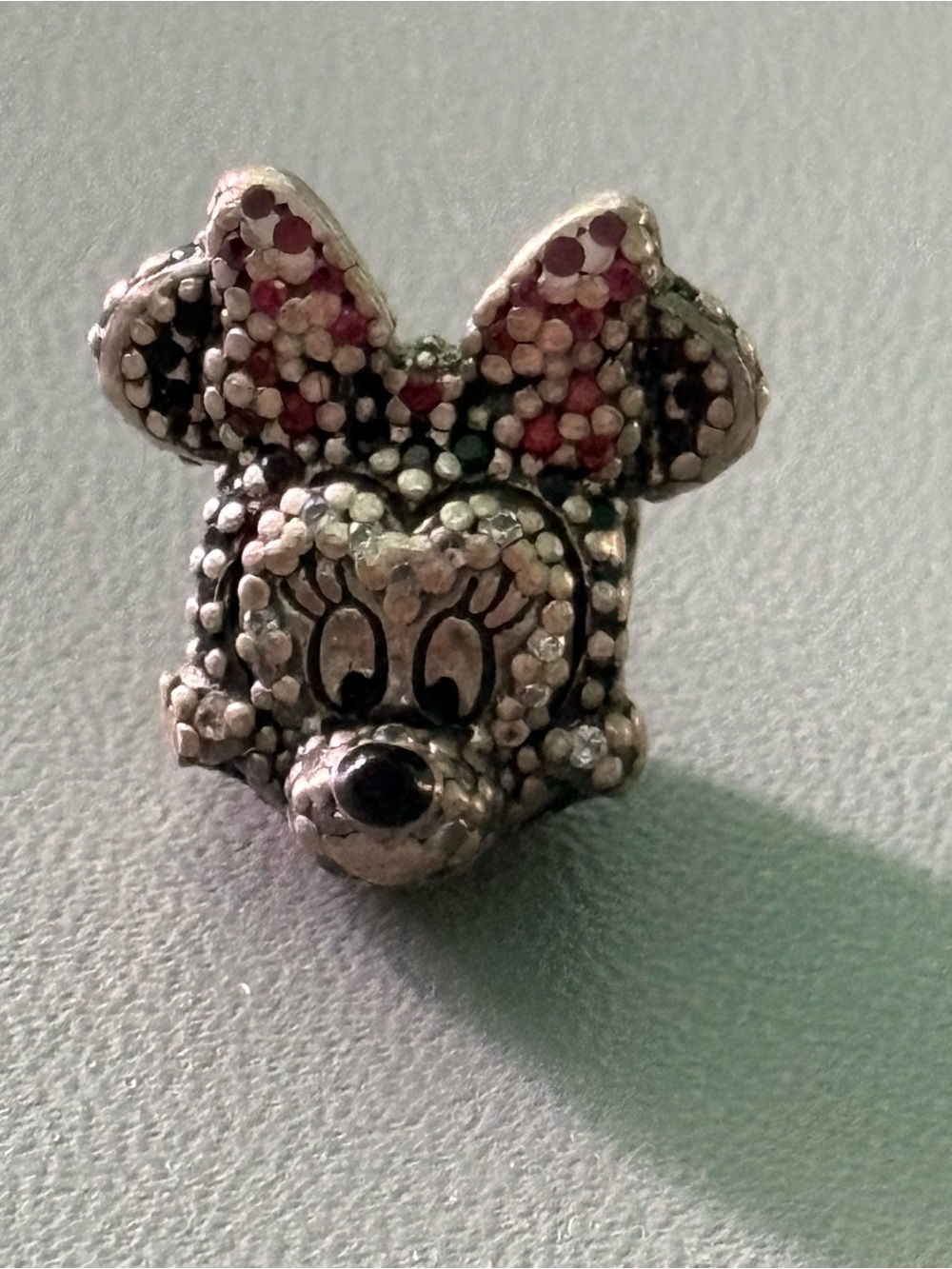 Pandora Minnie Mouse Charm - Pink and Silver retired